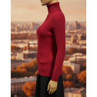 Sweater Mujer Cuello Beatle Tejido Elegante Invierno