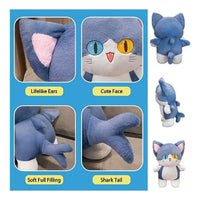 Gato De Peluche Ultra Suave Con Cola De Tiburón