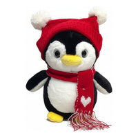 Pingüino Con Sombrero Bufanda Muñeco De Peluche