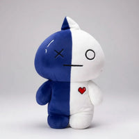 Peluche Kawaii  Azul Y Blanco Con Corazón