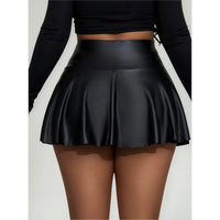 Falda Short Ecocuero Extra Linda Mujer Eco Cuero Falda Mini