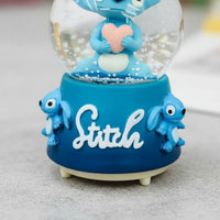 Bola De Cristal Musical Con Luz Stitch Globo De Nieve