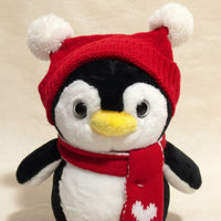 Pingüino Con Sombrero Bufanda Muñeco De Peluche