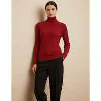 Sweater Mujer Cuello Beatle Tejido Elegante Invierno