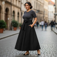 Maxi Falda Con Bolsillos Extra Linda