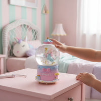 Esfera De Cristal Bola De Nieve Unicornio Regalo Fantástico