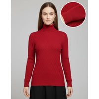 Sweater Mujer Cuello Beatle Tejido Elegante Invierno