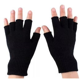 X12 Guantes De Lana Sin Dedos Medio Dedo Termico Invierno