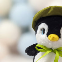 Pingüino Con Sombrero Bufanda Muñeco De Peluche