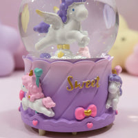 Esfera De Cristal Bola De Nieve Unicornio Regalo Fantástico
