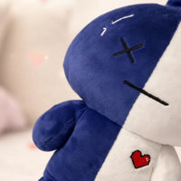 Peluche Kawaii  Azul Y Blanco Con Corazón