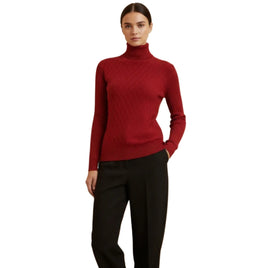 Sweater Mujer Cuello Beatle Tejido Elegante Invierno