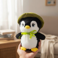 Pingüino Con Sombrero Bufanda Muñeco De Peluche