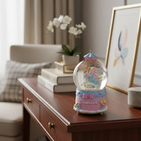 Esfera De Cristal Bola De Nieve Unicornio Regalo Fantástico