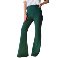 Pantalón Palazzo flare Verde Mujer