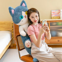 Almohada Larga Peluche Tiburón Gato