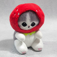 Peluche Gatito Kawaii Con Sombrero De Frutas