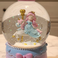 Esfera De Cristal Bola De Nieve Unicornio Regalo Fantástico