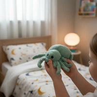 Peluche Araña Kawaii Verde