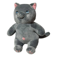 Peluche Gatito Gris Tierno Suave Peluche Decorativo