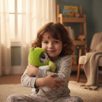 Gato Rana Peluche Para Niños Verde