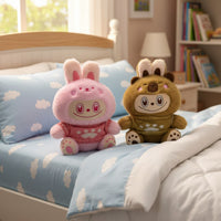 Pack X2 Peluche La Bu Bu Conejito Capibara Kawaii Decorativo
