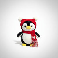 Pingüino Con Sombrero Bufanda Muñeco De Peluche