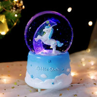 Bola De Nieve Musical Regalo Encantador Unicornio
