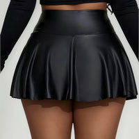 Falda Short Ecocuero Extra Linda Mujer Eco Cuero Falda Mini