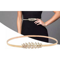 Cinturones De Vestir De Cadena De Cintura Elásticada Dorado Talla Unica