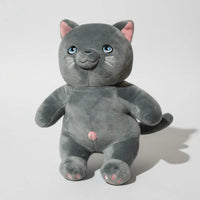 Peluche Gatito Gris Tierno Suave Peluche Decorativo