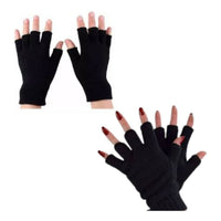 X12 Guantes De Lana Sin Dedos Medio Dedo Termico Invierno
