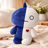 Peluche Kawaii  Azul Y Blanco Con Corazón